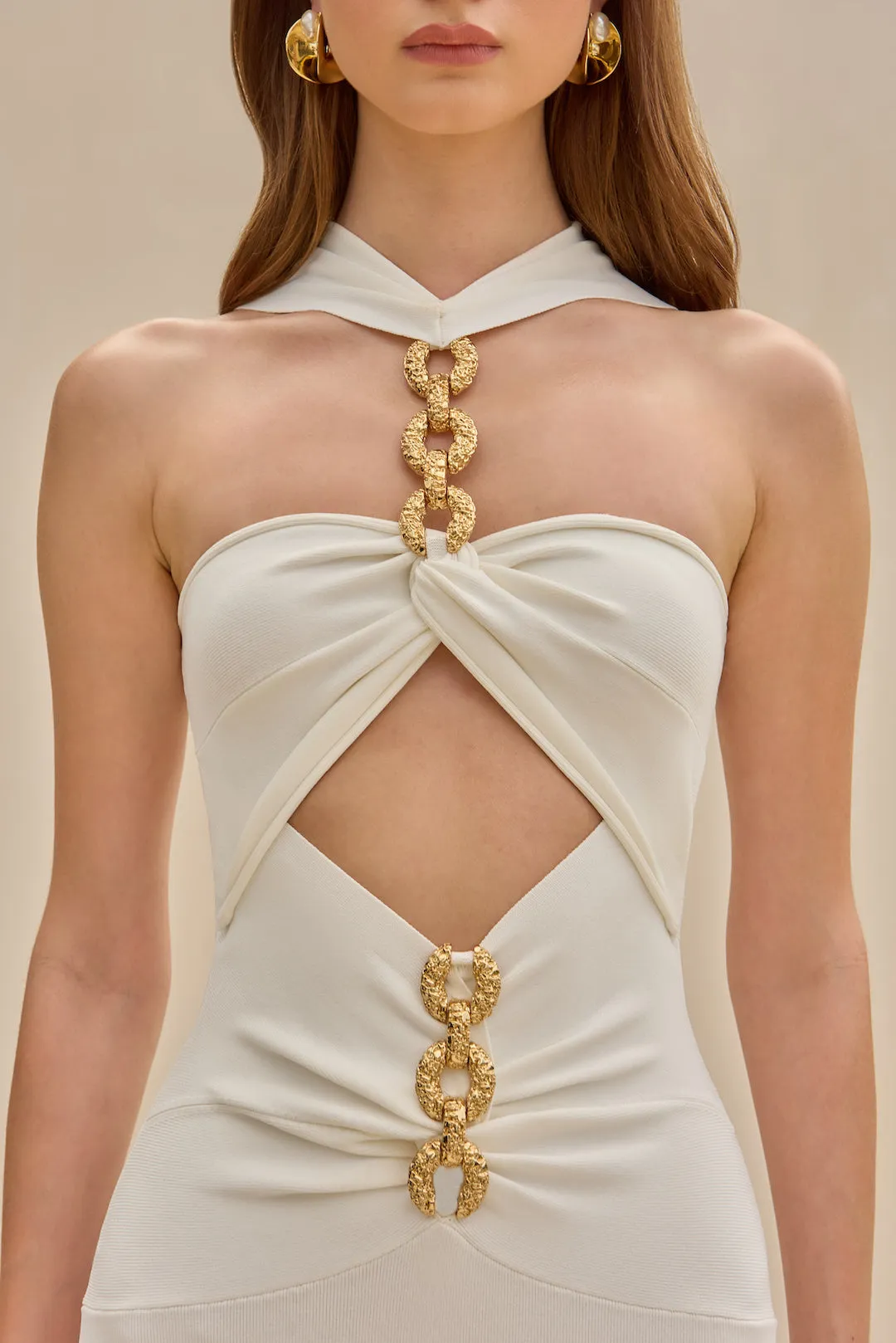 CRISTOS KNIT DRESS - OFF WHITE sold by Cult Gaia product image thumbnail 3