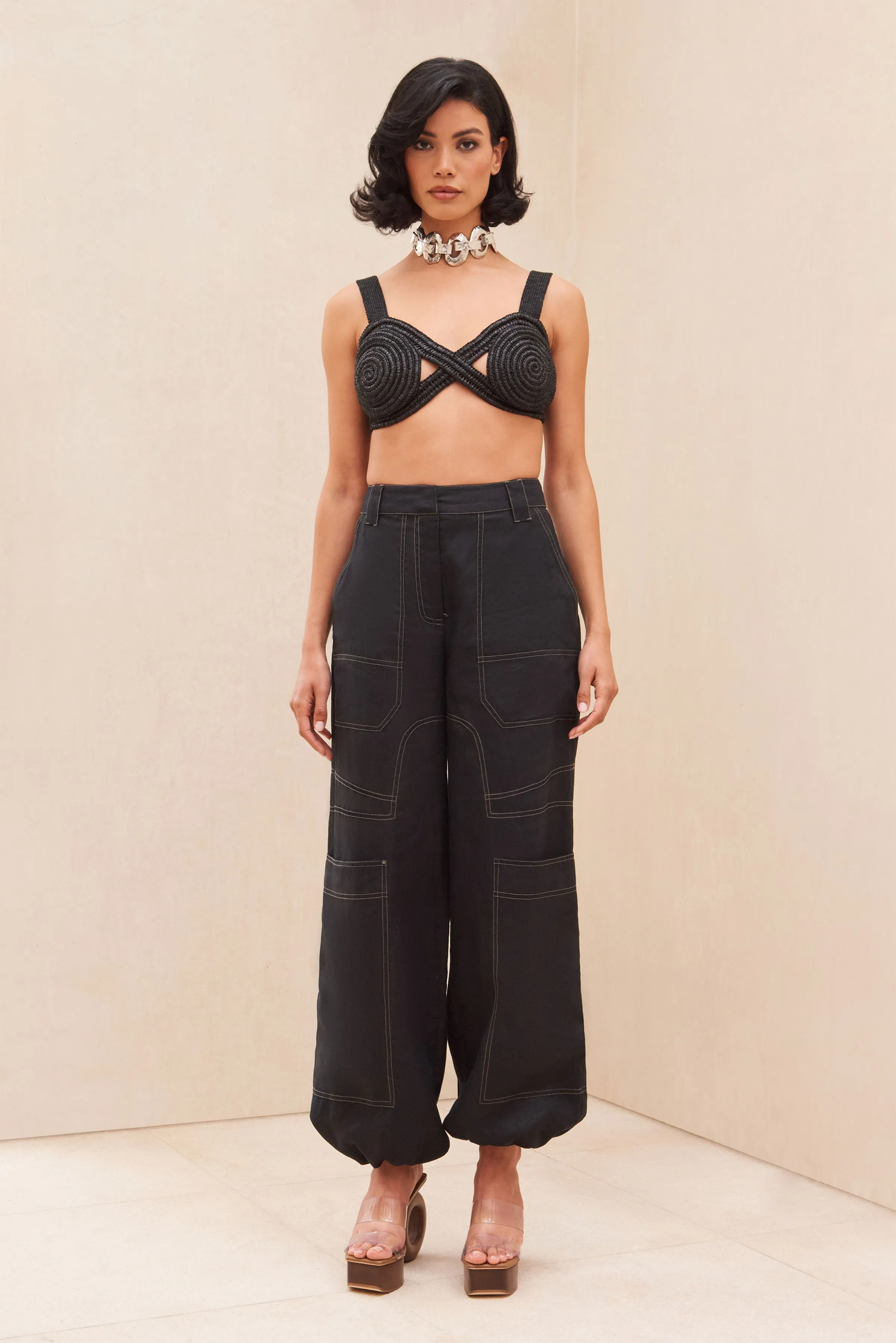 GABI CROCHET TOP - BLACK sold by cult gaia product image thumbnail 2