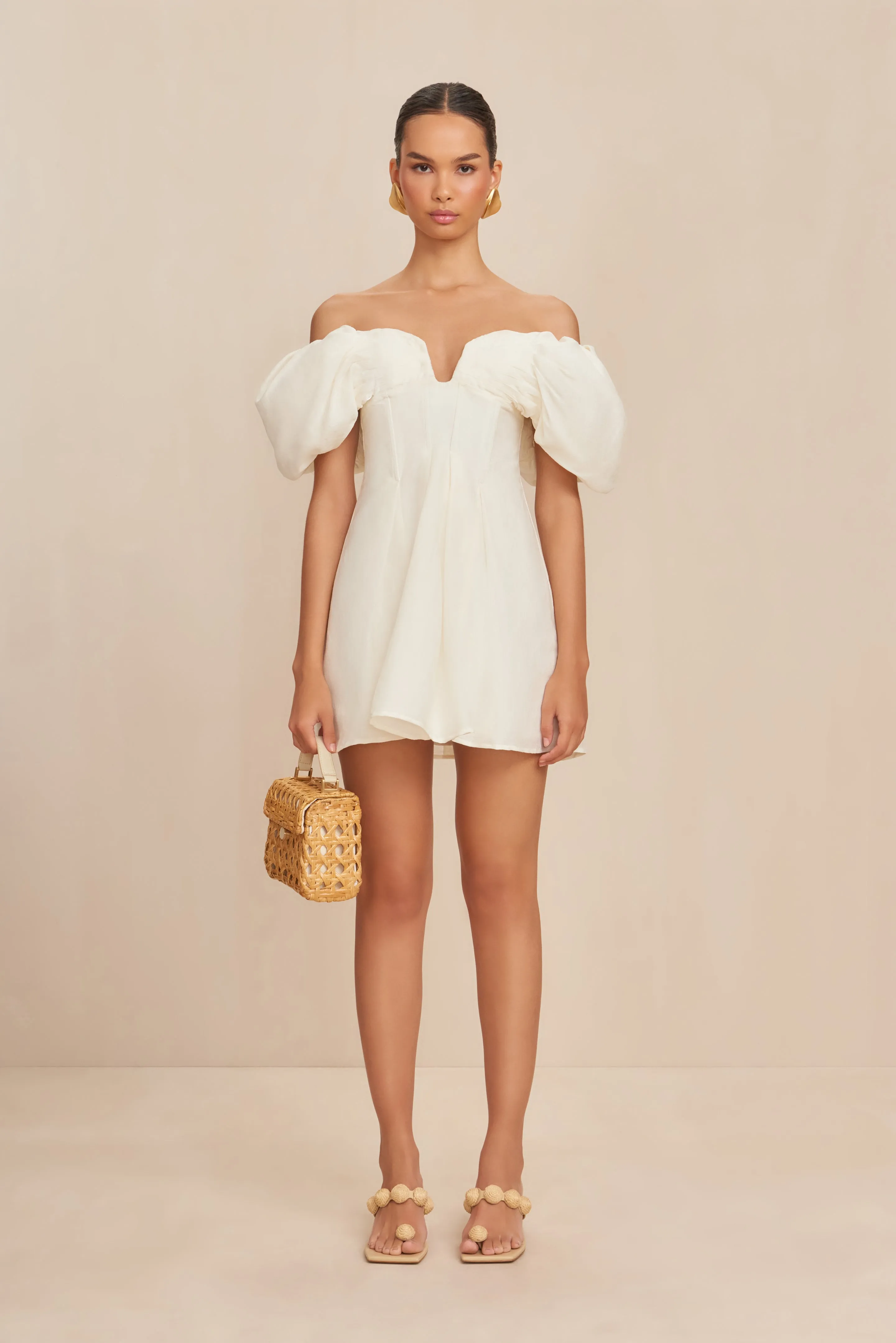 LISSETT DRESS - OFF WHITE sold by cult gaia product image thumbnail 2