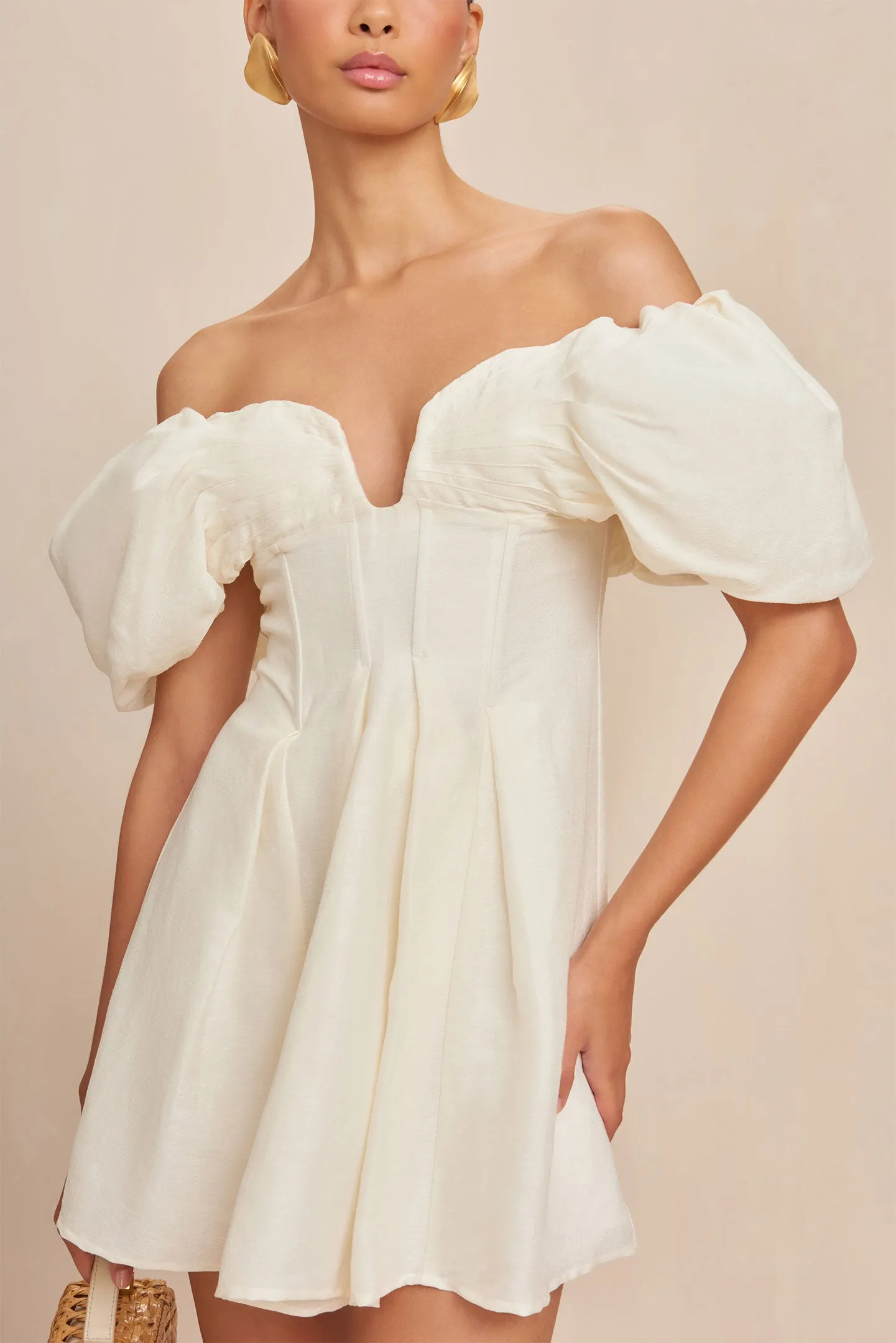 LISSETT DRESS - OFF WHITE sold by cult gaia