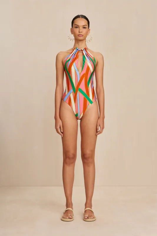 LULA ONE PIECE - VINTAGE STRIPE PRINT sold by cult gaia