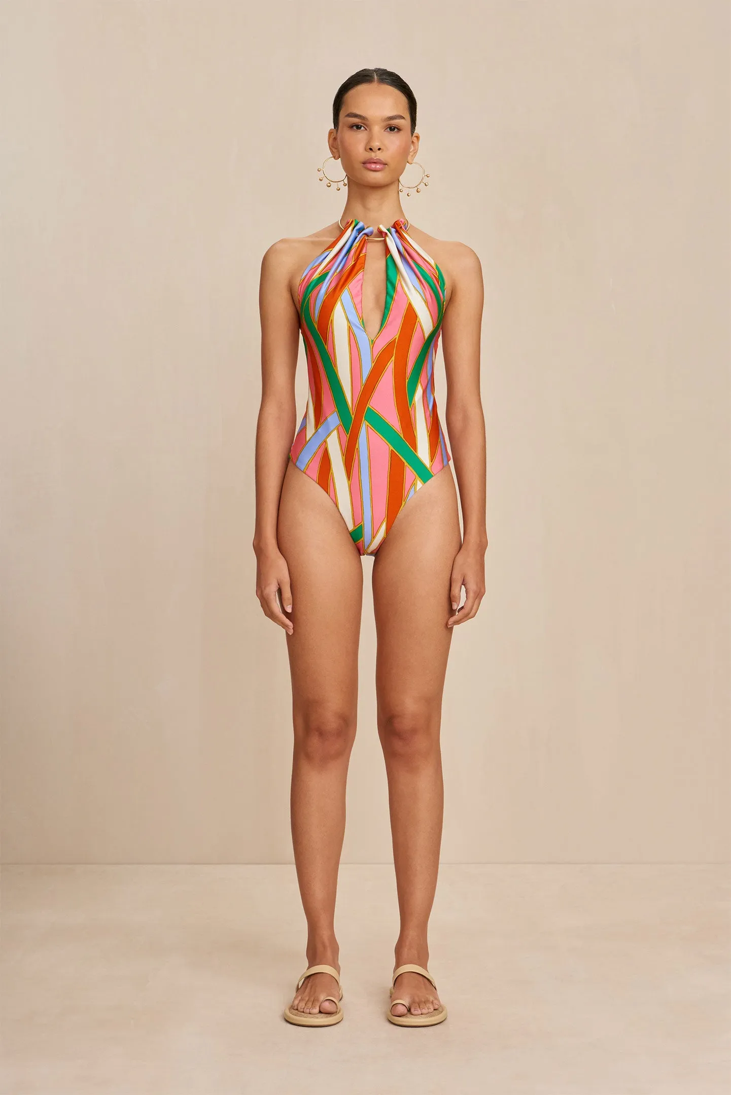 LULA ONE PIECE - VINTAGE STRIPE PRINT sold by cult gaia