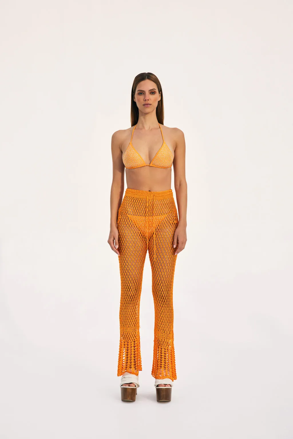 IRIEL CROCHET PANTS - APRICOT sold by cult gaia