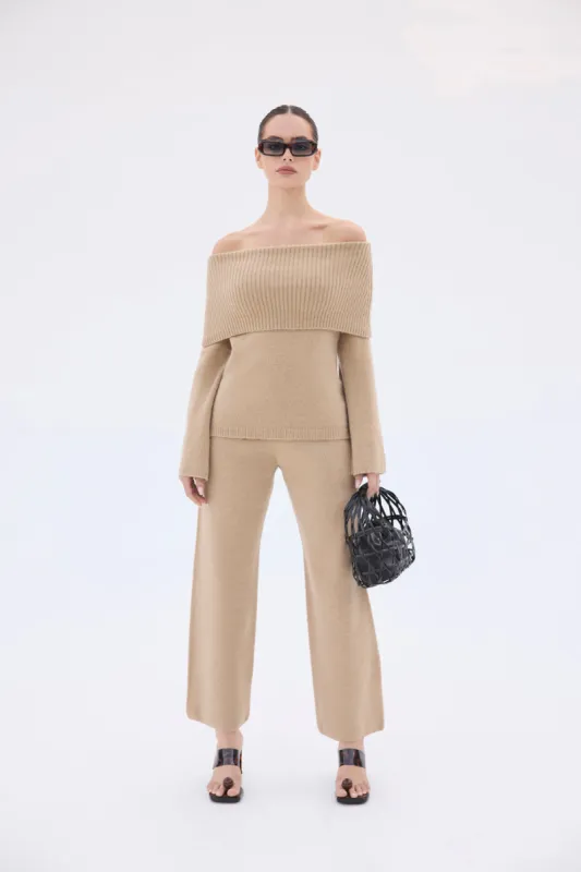 MANDI KNIT PANT - SAND sold by cult gaia