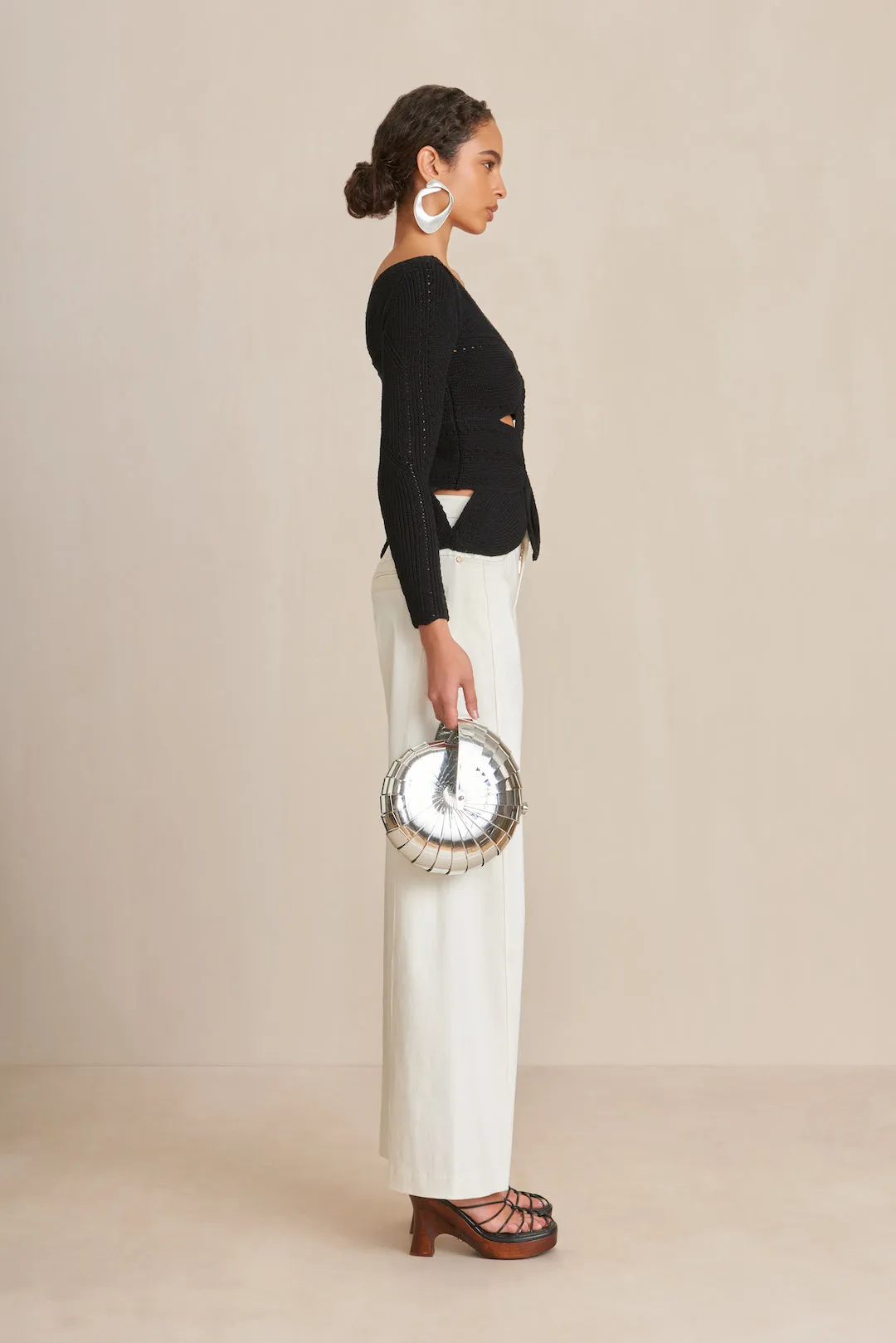 LULE CROCHET TOP - BLACK sold by Cult Gaia product image thumbnail 4