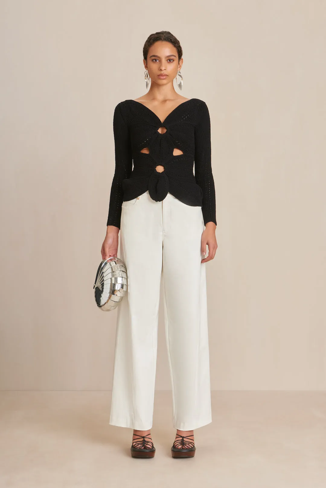 LULE CROCHET TOP - BLACK sold by Cult Gaia product image thumbnail 2