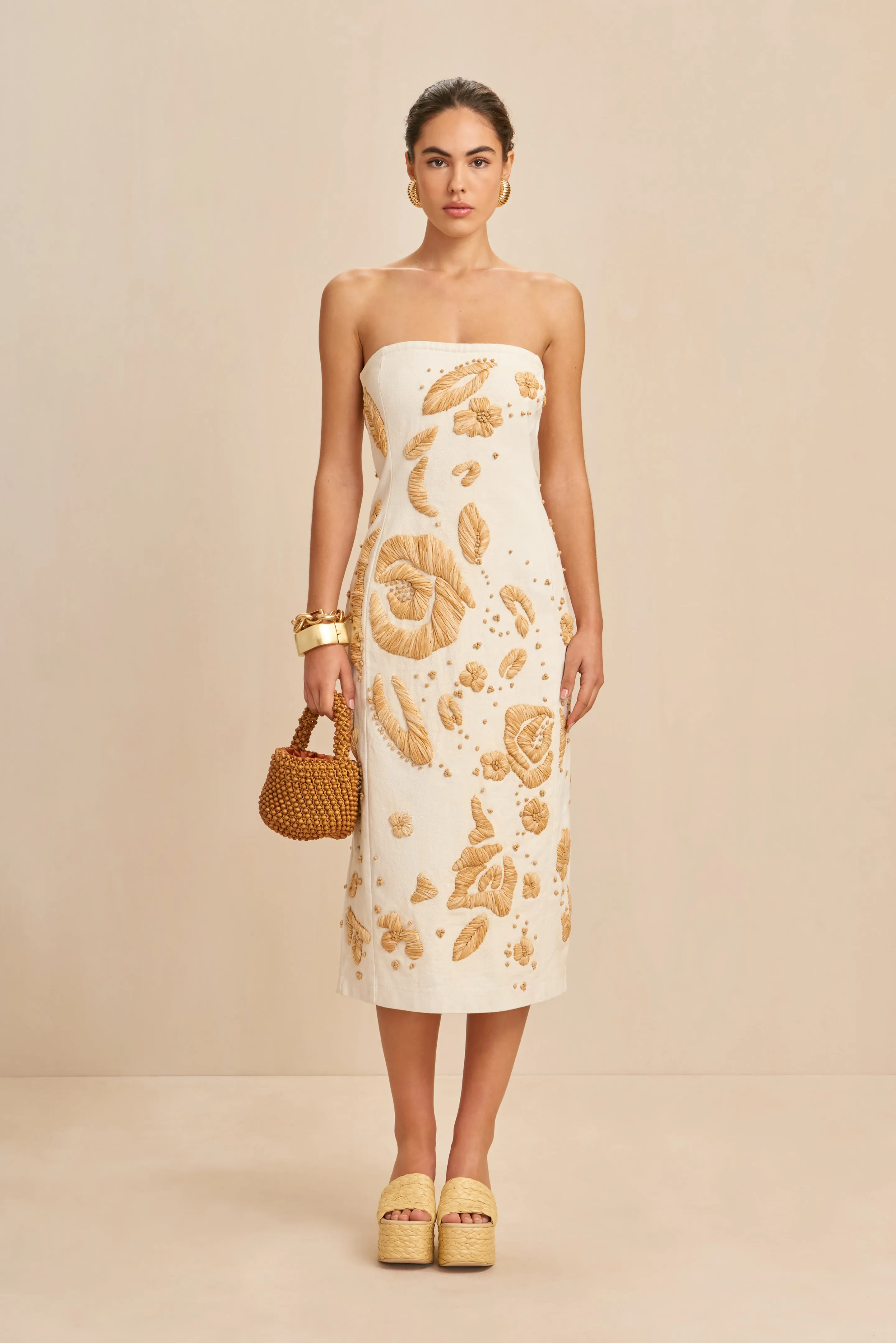 FINA DRESS - INDU ECRU sold by cult gaia