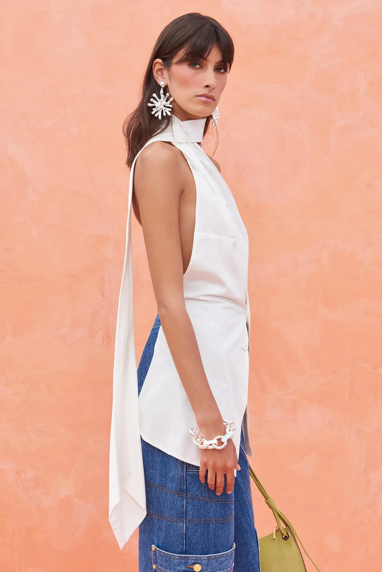 SKYE TOP - OFF WHITE sold by cult gaia product image thumbnail 4