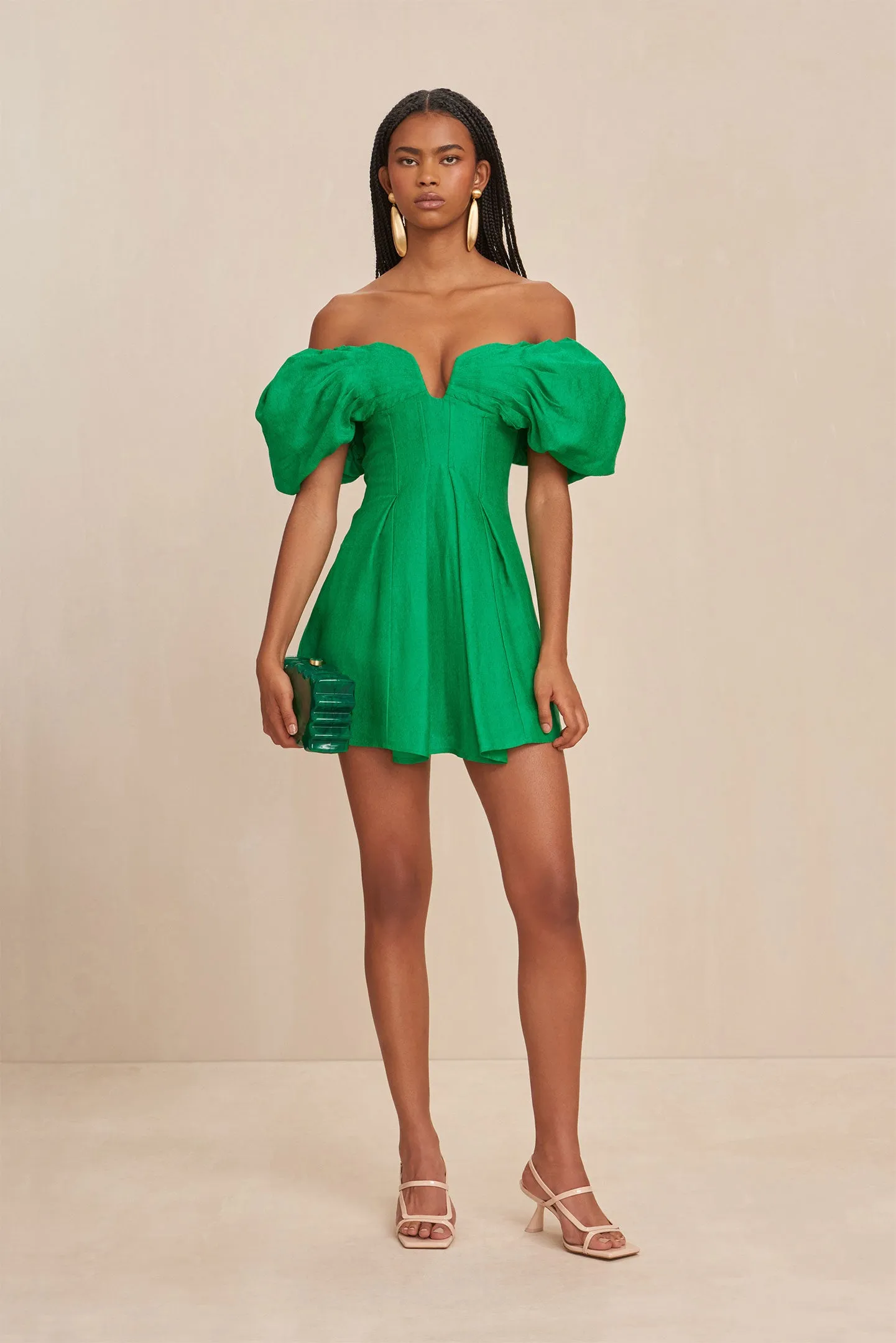 LISSETT DRESS - MALACHITE sold by Cult Gaia product image thumbnail 3