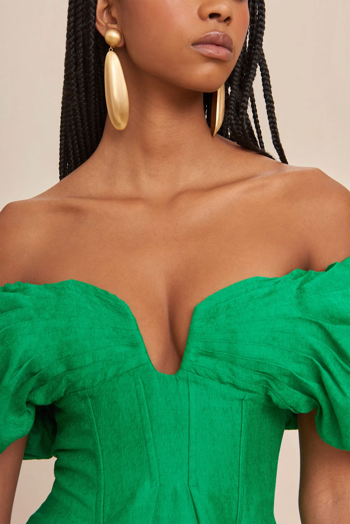 LISSETT DRESS - MALACHITE sold by Cult Gaia product image thumbnail 4