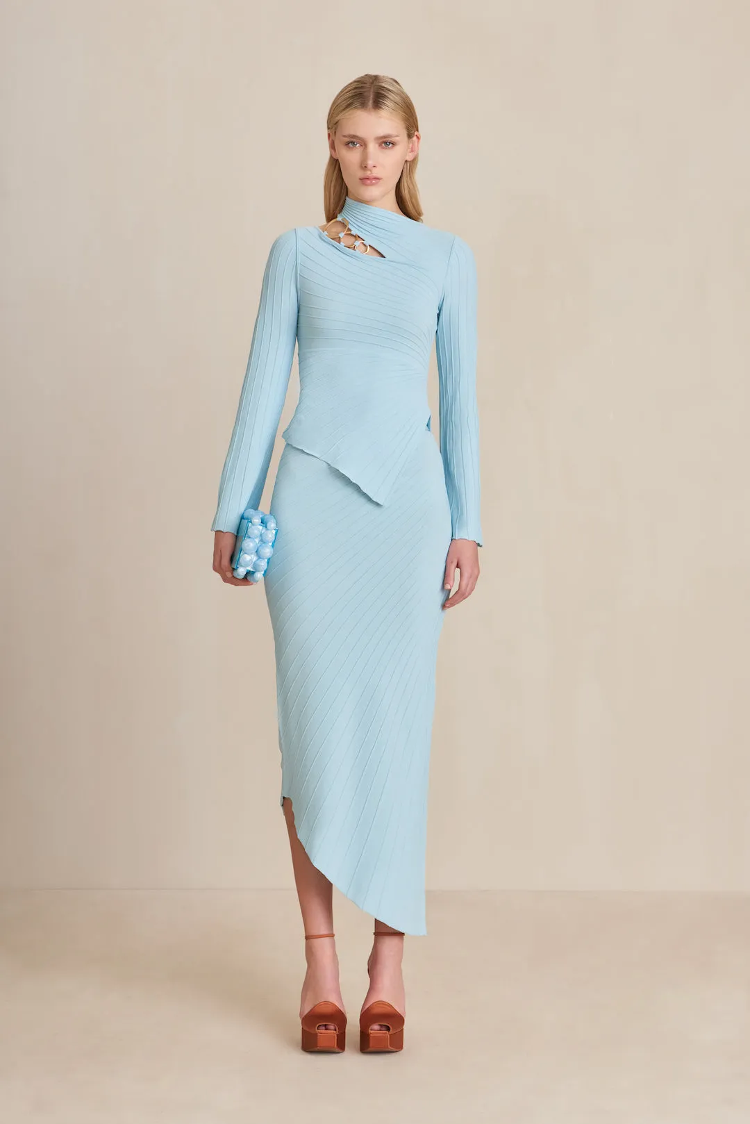 EWEN KNIT SKIRT - HYDRANGEA sold by cult gaia product image thumbnail 2