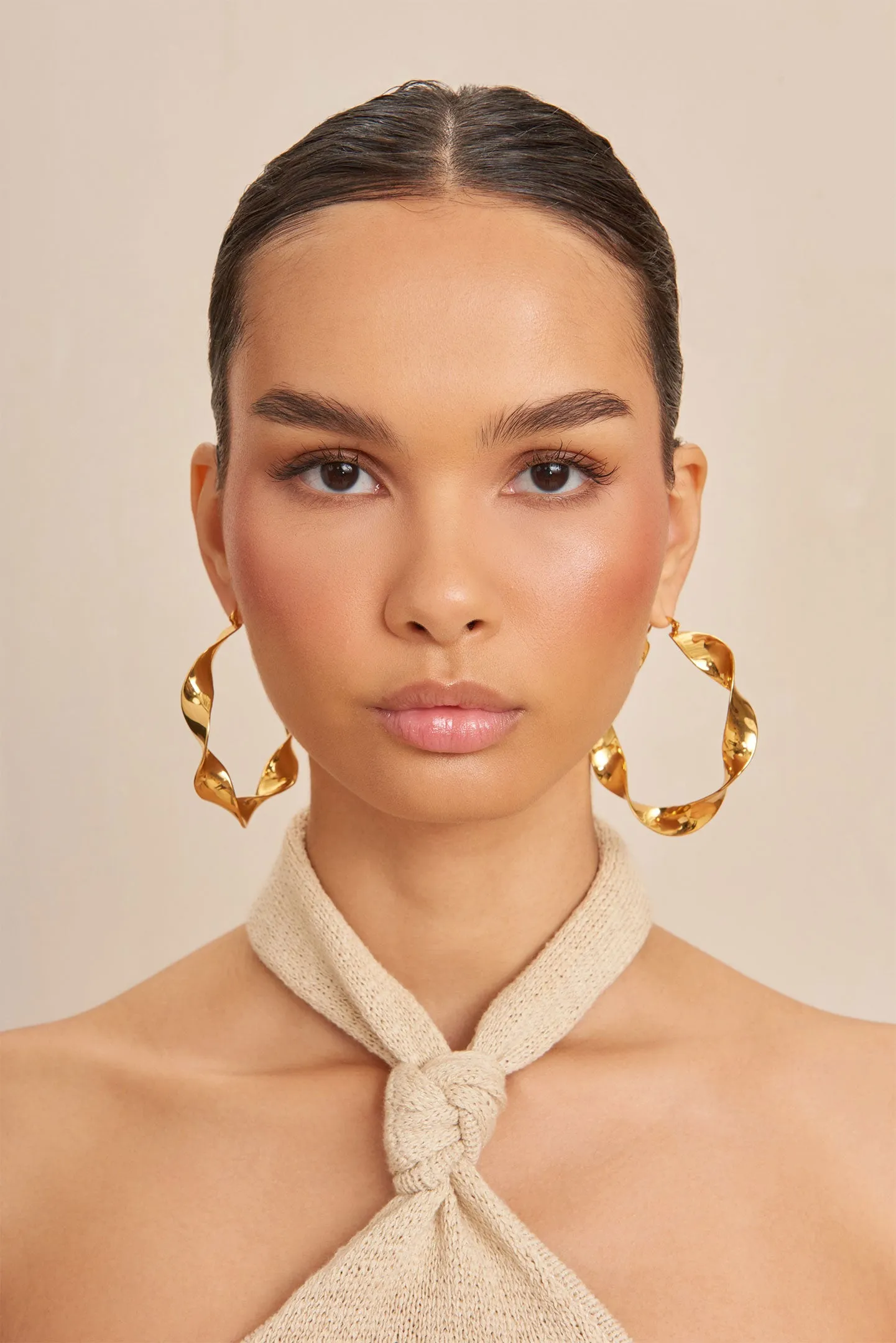 YAEL EARRING - SHINY BRASS sold by cult gaia product image thumbnail 2