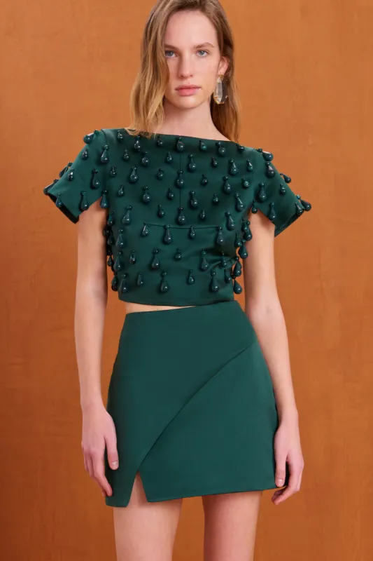 DELINA TOP - FOREST GREEN sold by Cult Gaia