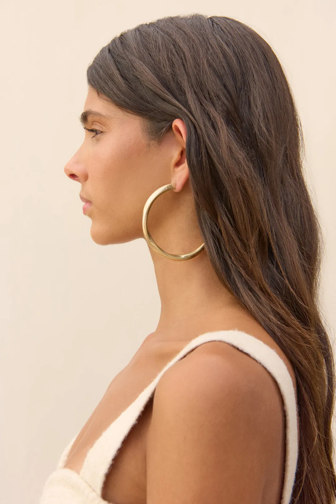 DAKOTA EARRING - BRUSHED BRASS sold by cult gaia product image thumbnail 2