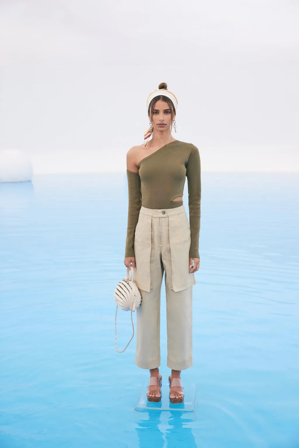 TERI KNIT TOP - OLIVE sold by cult gaia product image thumbnail 2