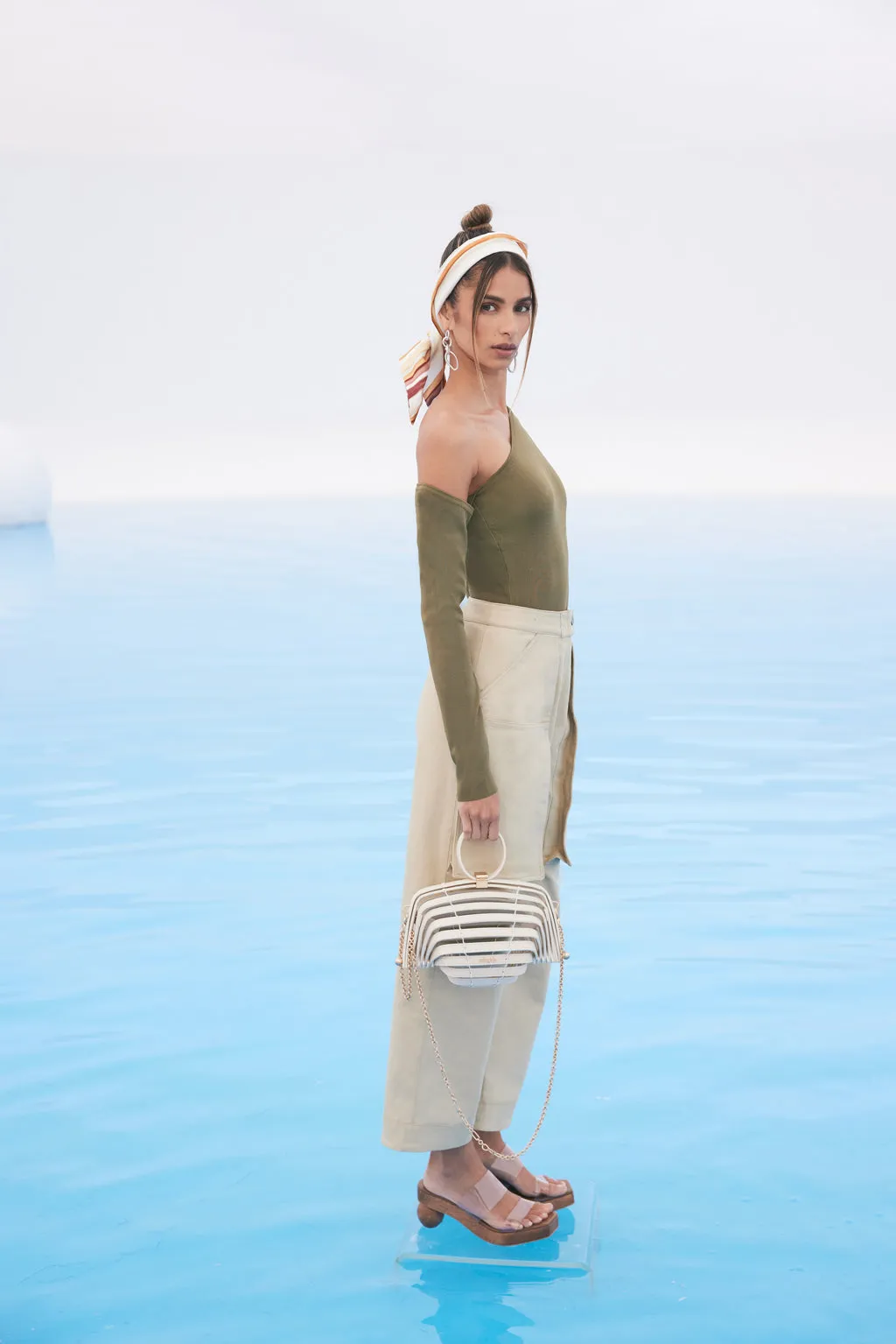 TERI KNIT TOP - OLIVE sold by cult gaia product image thumbnail 4