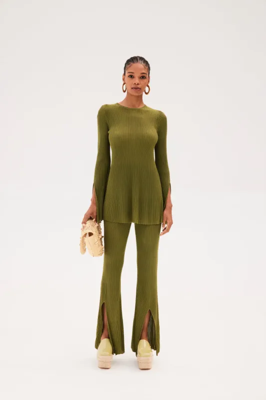 DALIA KNIT PANT - PALM sold by cult gaia