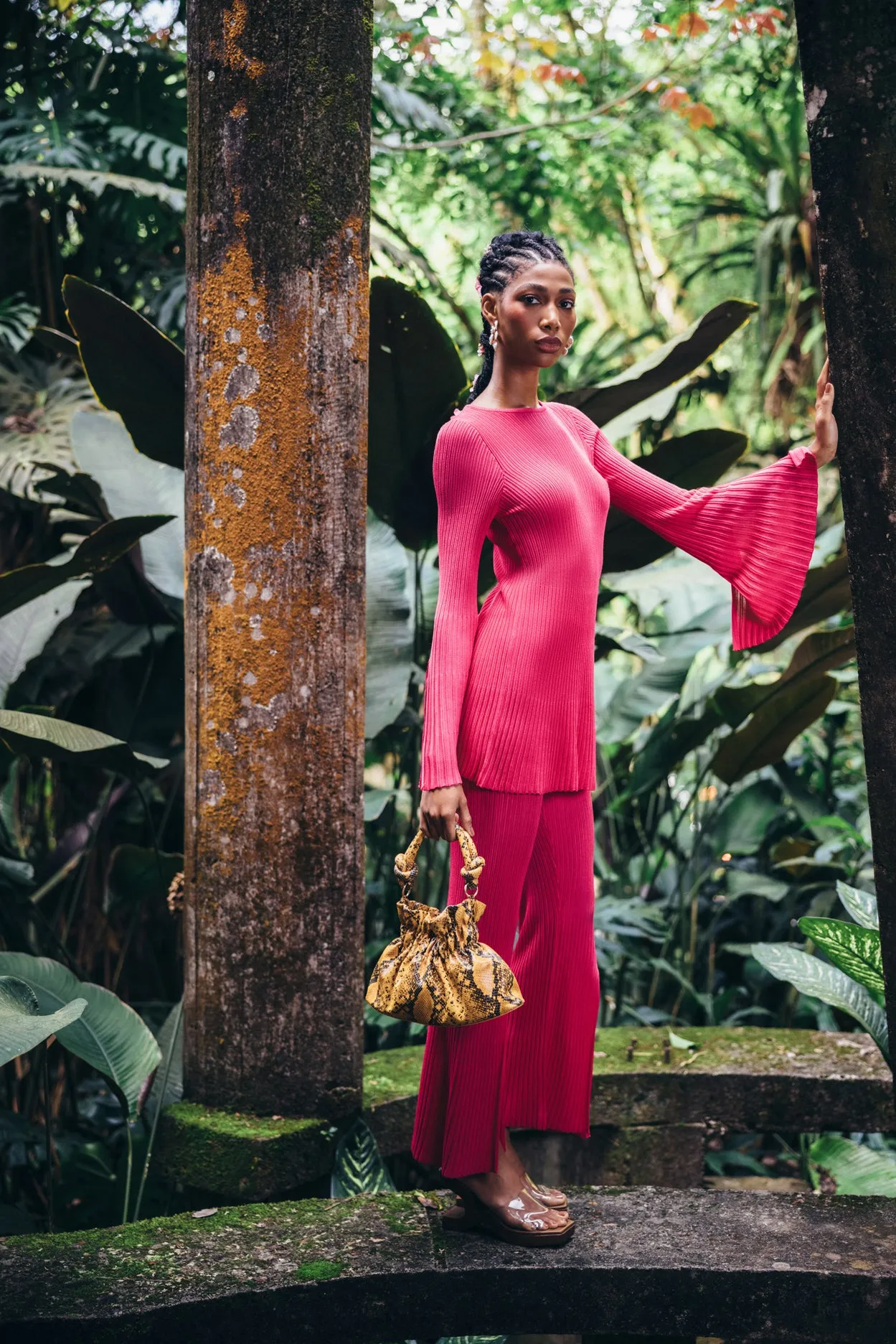 DALIA KNIT PANT - BLOOM sold by cult gaia product image thumbnail 2