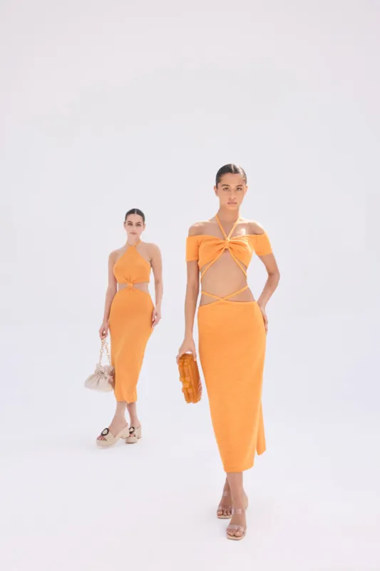 HEDDA KNIT SKIRT - MARIGOLD sold by cult gaia
