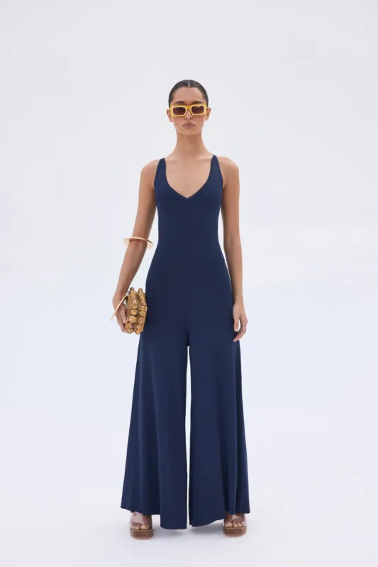 LULIE KNIT JUMPSUIT - INK sold by cult gaia