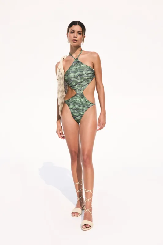 CAMARI ONE PIECE - SALTATION BASIL MULTI sold by cult gaia