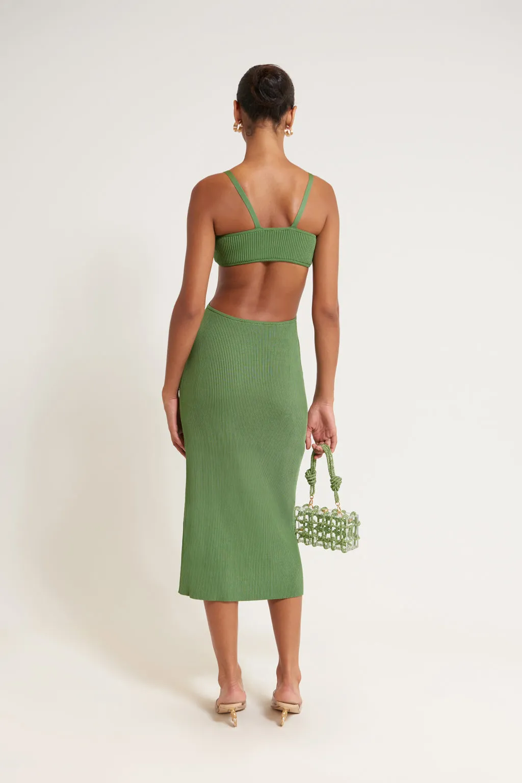 SERITA KNIT DRESS - BASIL sold by cult gaia product image thumbnail 2