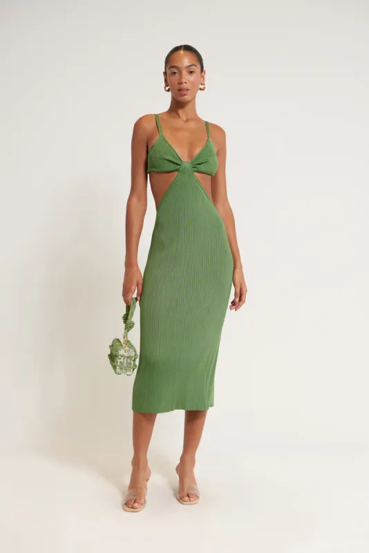 SERITA KNIT DRESS - BASIL sold by cult gaia