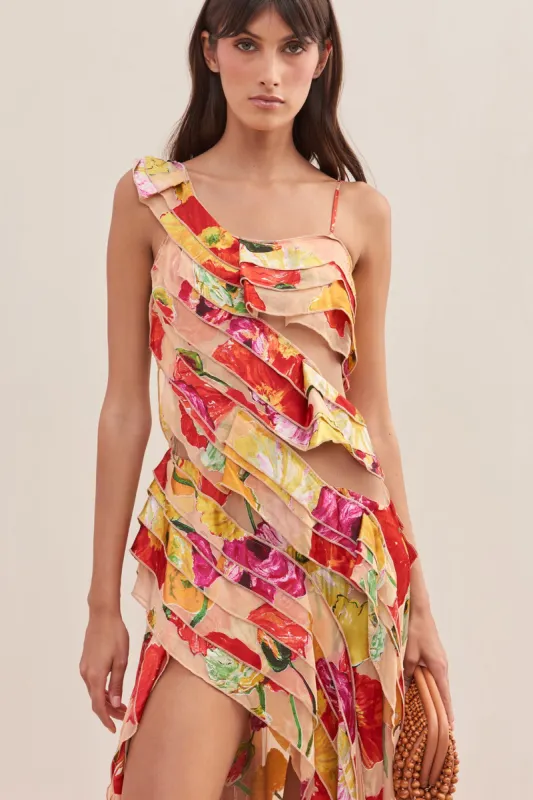 WHITNEY GOWN - PAINTED FLORAL sold by cult gaia