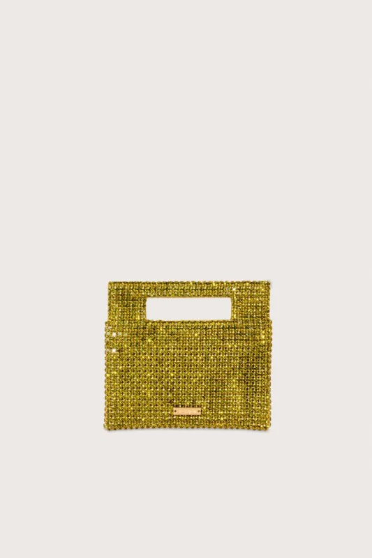 LUCINDA NANO RHINESTONE CLUTCH - OLIVE sold by cult gaia