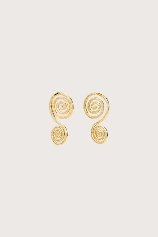 RAMALA EARRING - GOLD CLEAR sold by cult gaia