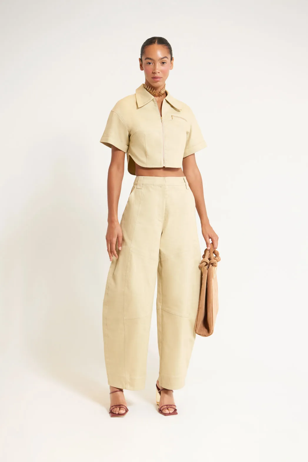JESSA PANT - KHAKI sold by cult gaia product image thumbnail 2