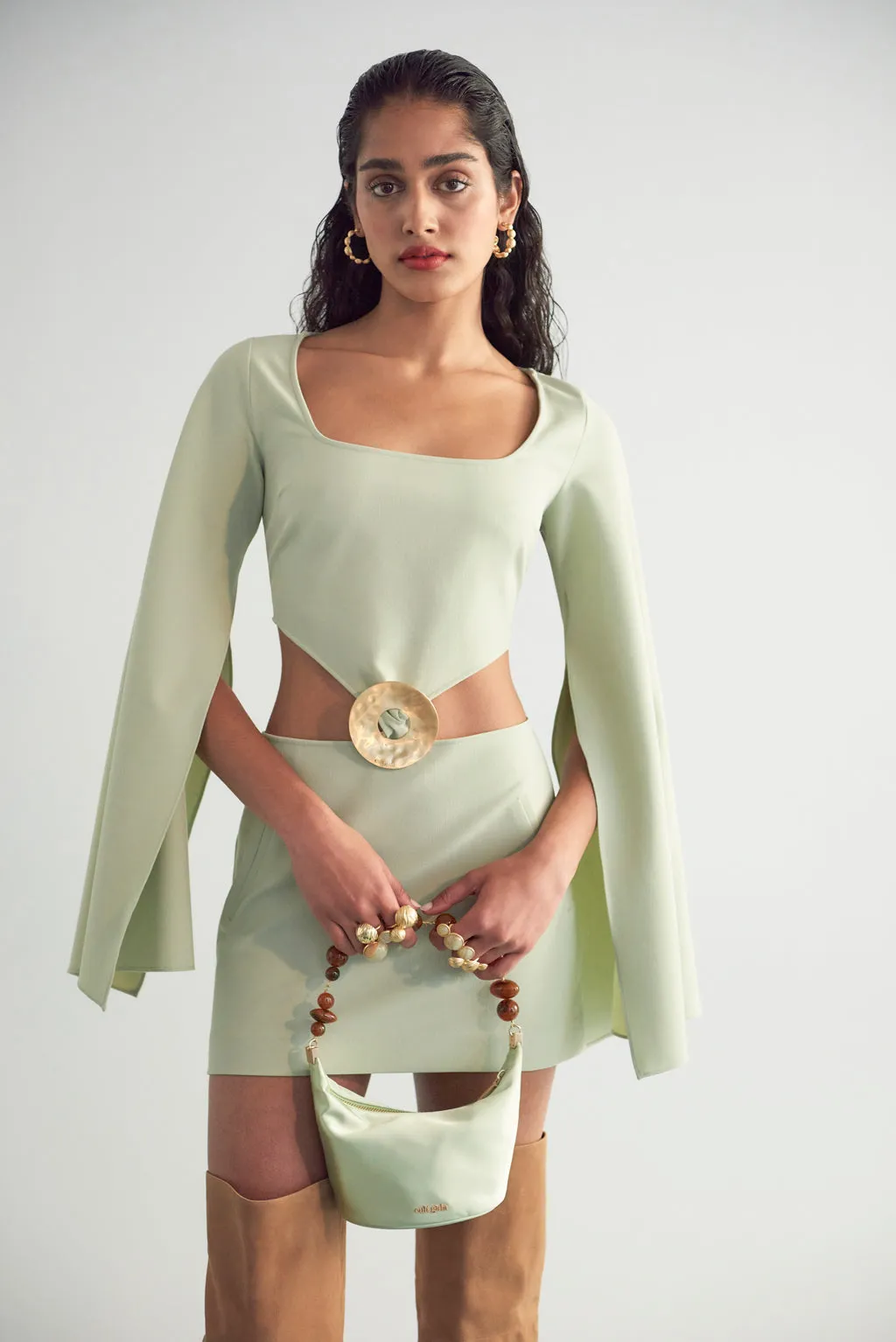 KEHLANI DRESS - JADE sold by cult gaia product image thumbnail 4
