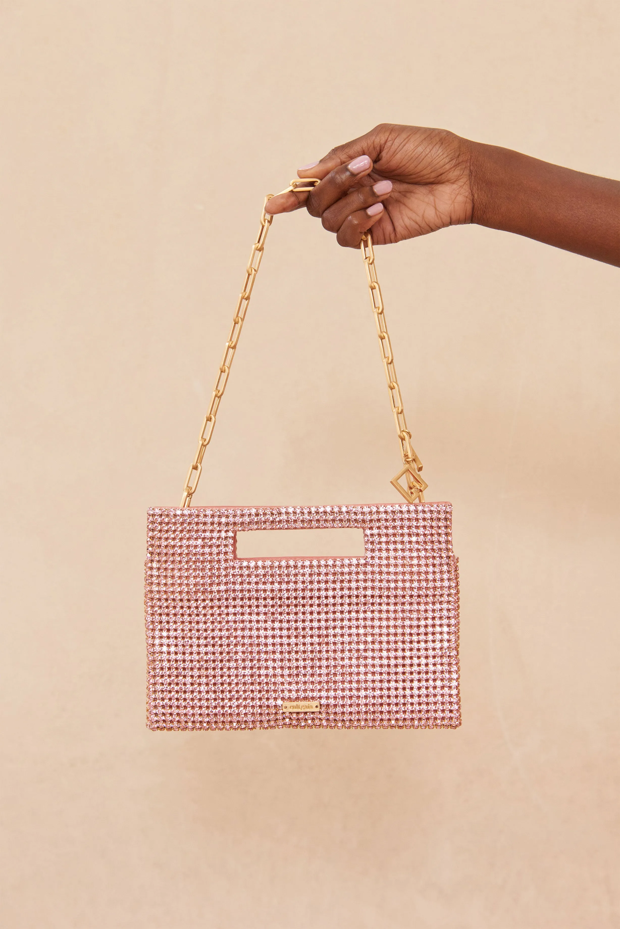 LUCINDA MINI RHINESTONE SHOULDER BAG - AZALEA sold by cult gaia product image thumbnail 4