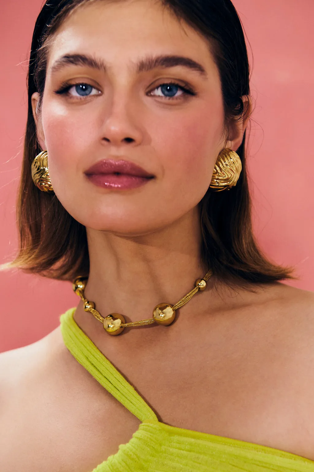 ADRIENNE CHOKER - SHINY BRASS sold by cult gaia product image thumbnail 3