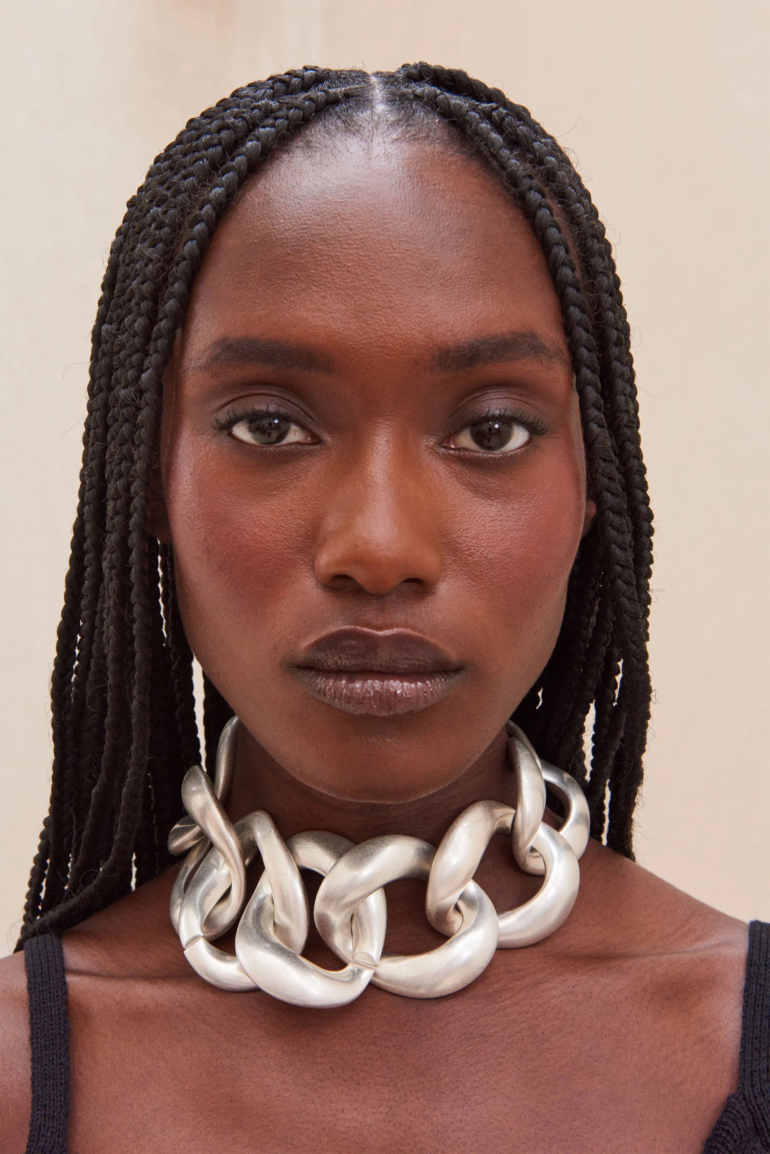 CLOE NECKLACE - BRUSHED SILVER sold by cult gaia product image thumbnail 2