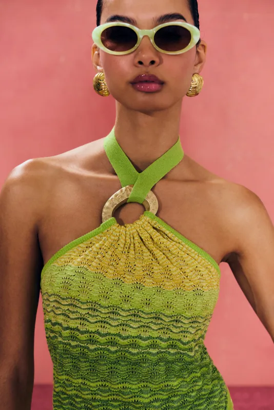 JAMIE KNIT TOP - CITRON OMBRE sold by cult gaia