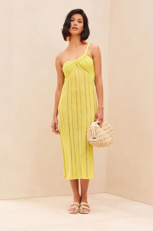 JUNE KNIT DRESS - CITRON sold by cult gaia