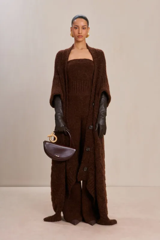 LORIA KNIT CARDIGAN - JAVA sold by Cult Gaia