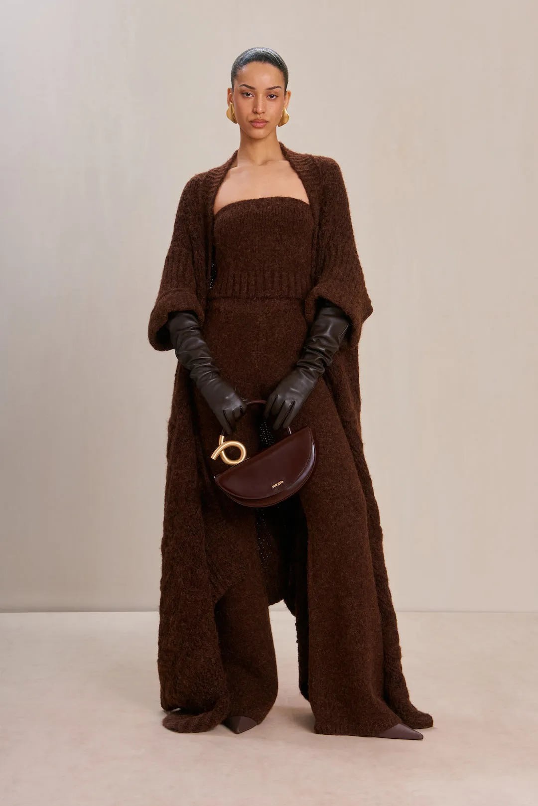 LORIA KNIT CARDIGAN - JAVA sold by Cult Gaia product image thumbnail 3