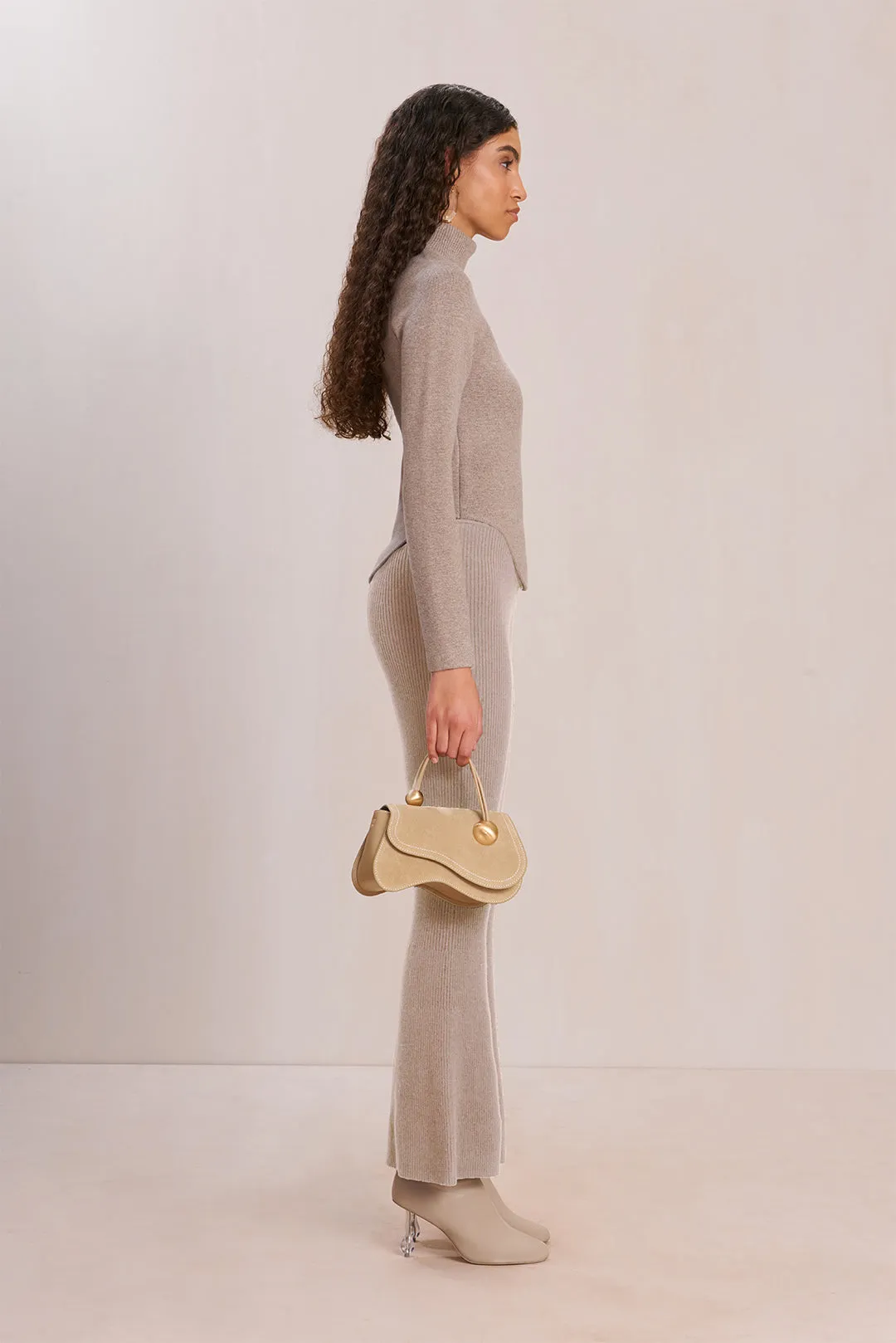 BELLE KNIT TURTLENECK - FOG sold by Cult Gaia product image thumbnail 5