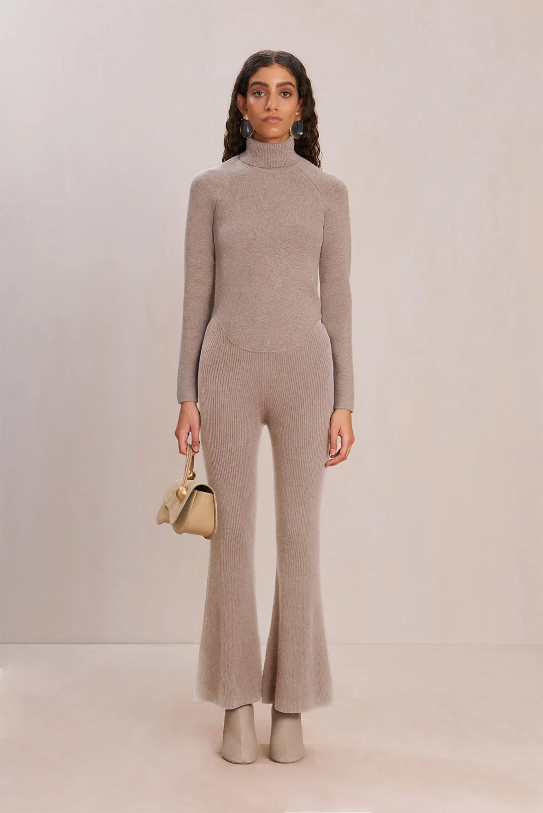 BELLE KNIT TURTLENECK - FOG sold by Cult Gaia product image thumbnail 4