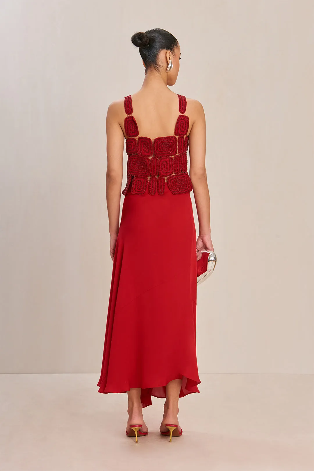 SHERA SKIRT - MERLOT sold by Cult Gaia product image thumbnail 5