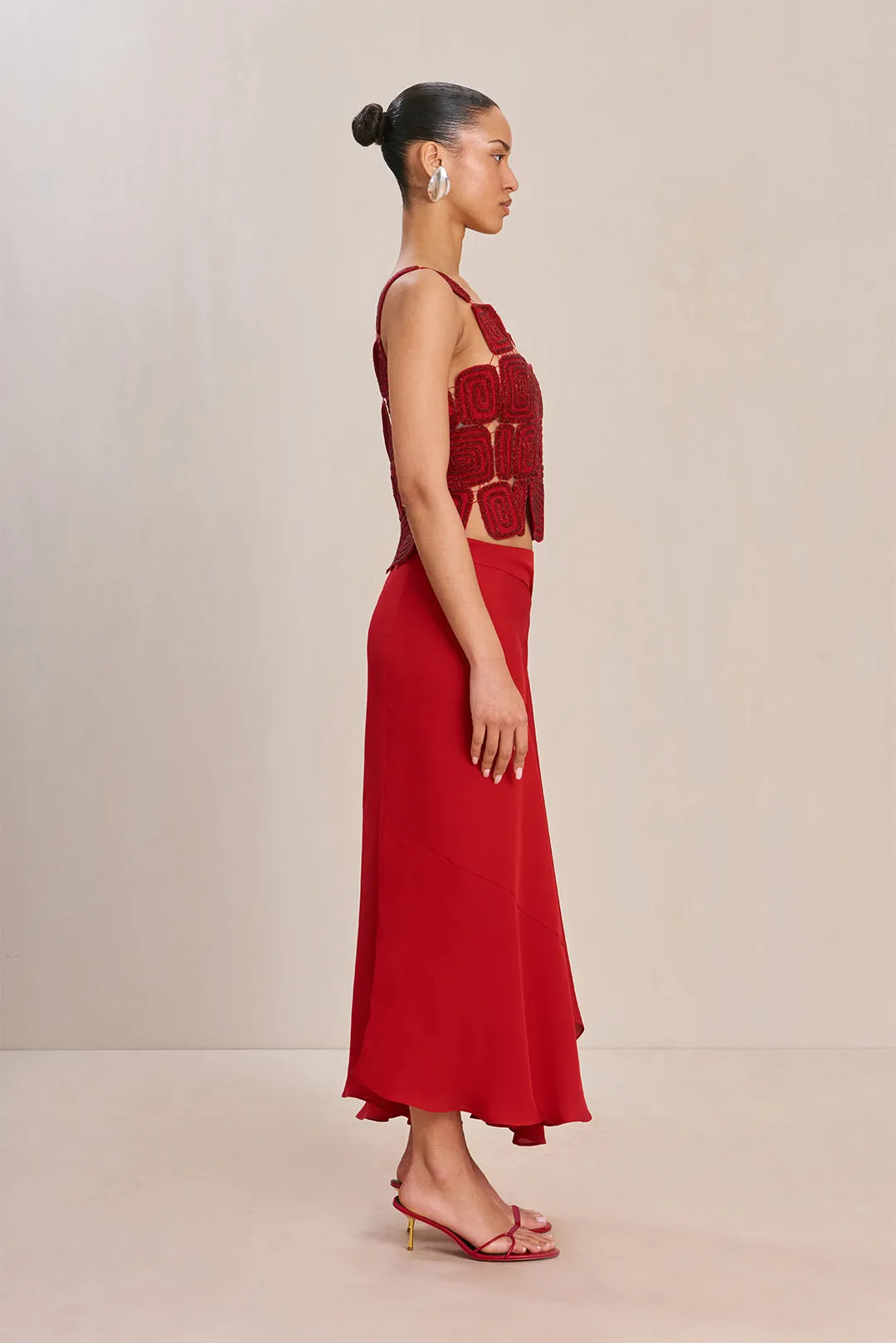 SHERA SKIRT - MERLOT sold by Cult Gaia product image thumbnail 3