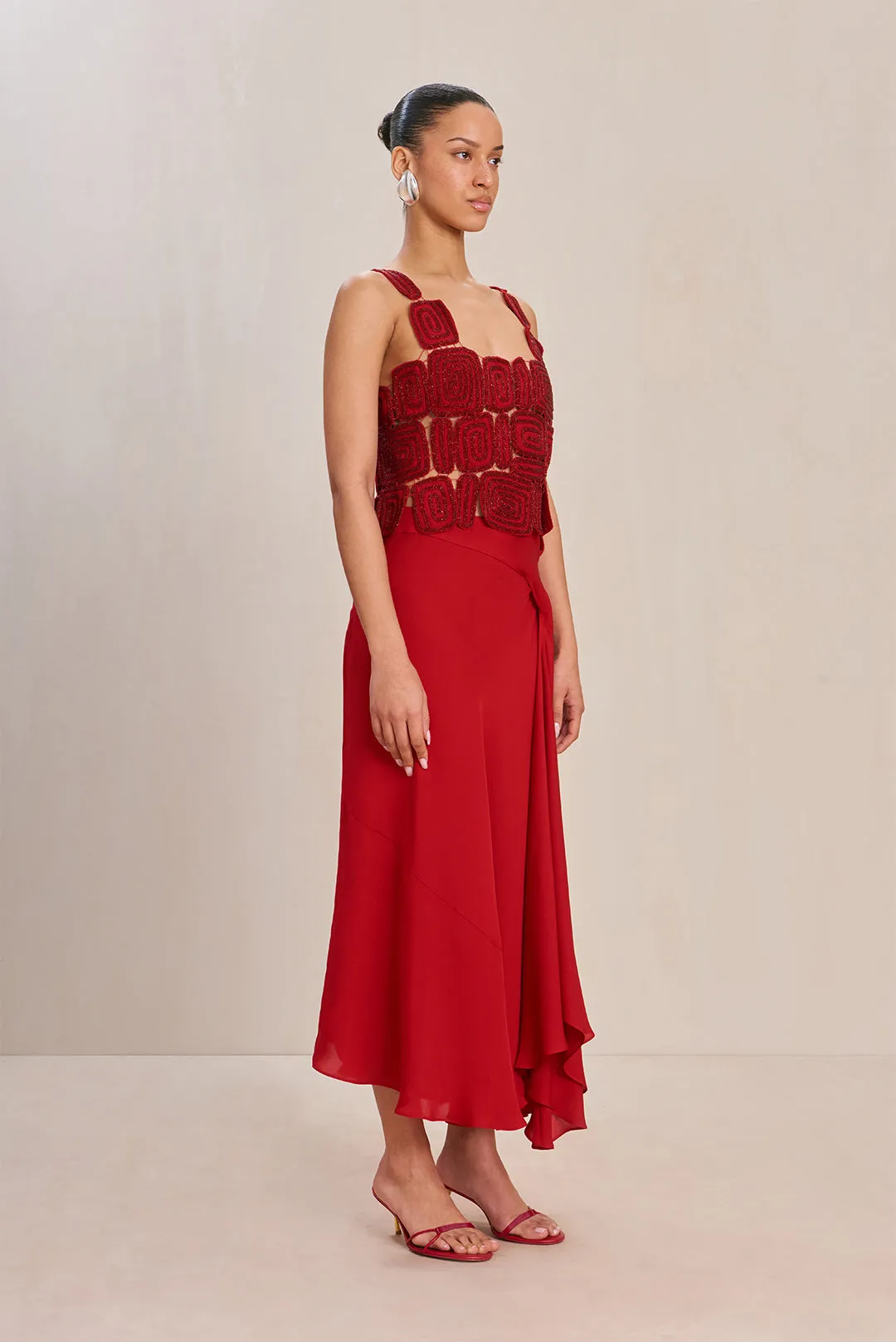 SHERA SKIRT - MERLOT sold by Cult Gaia product image thumbnail 4