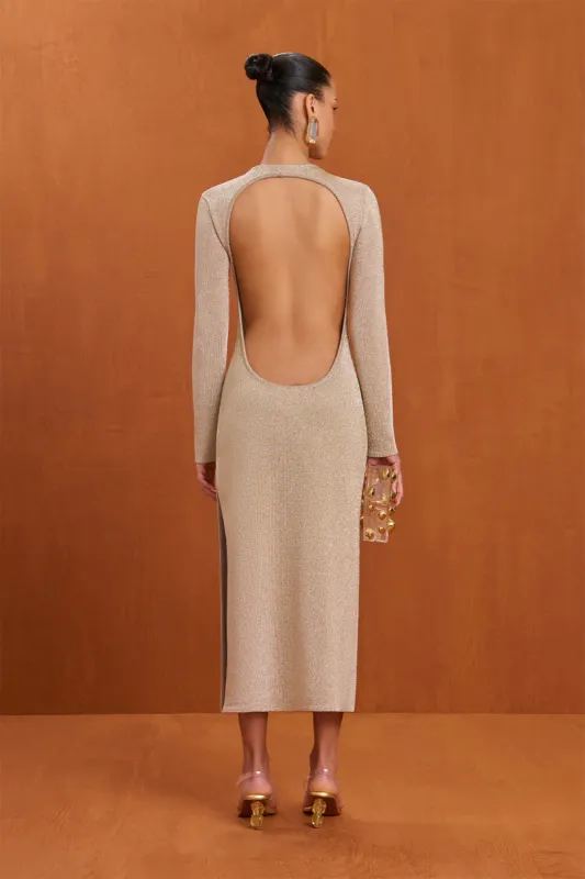 SHAYLA KNIT DRESS - FOG SHIMMER sold by Cult Gaia