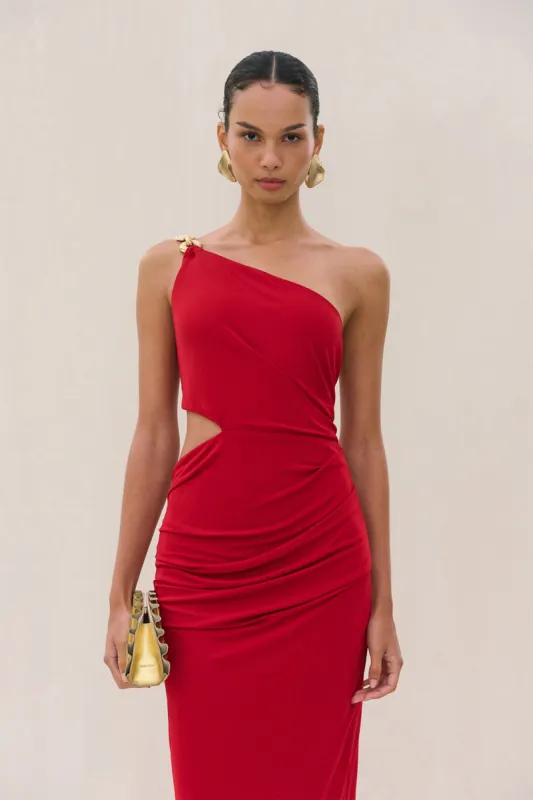 COBIE GOWN - MERLOT sold by Cult Gaia