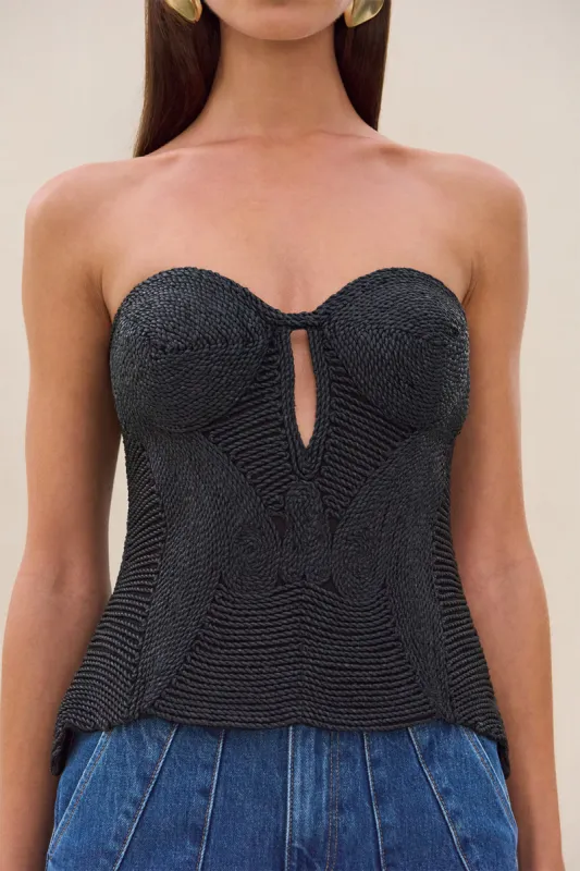ISHAAN TOP - BLACK sold by cult gaia