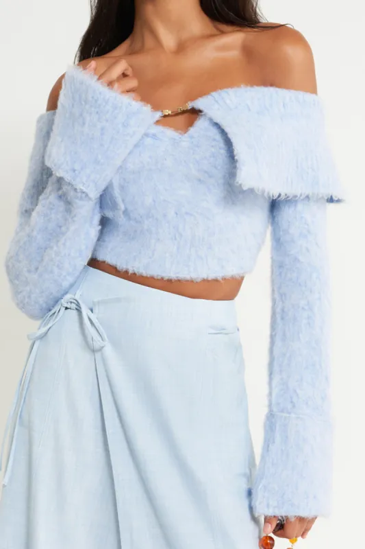 AUDIE KNIT TOP - ICE BLUE sold by cult gaia