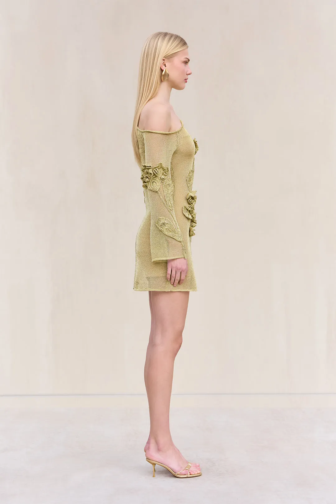 BOWIE KNIT DRESS - GOLD sold by Cult Gaia product image thumbnail 4