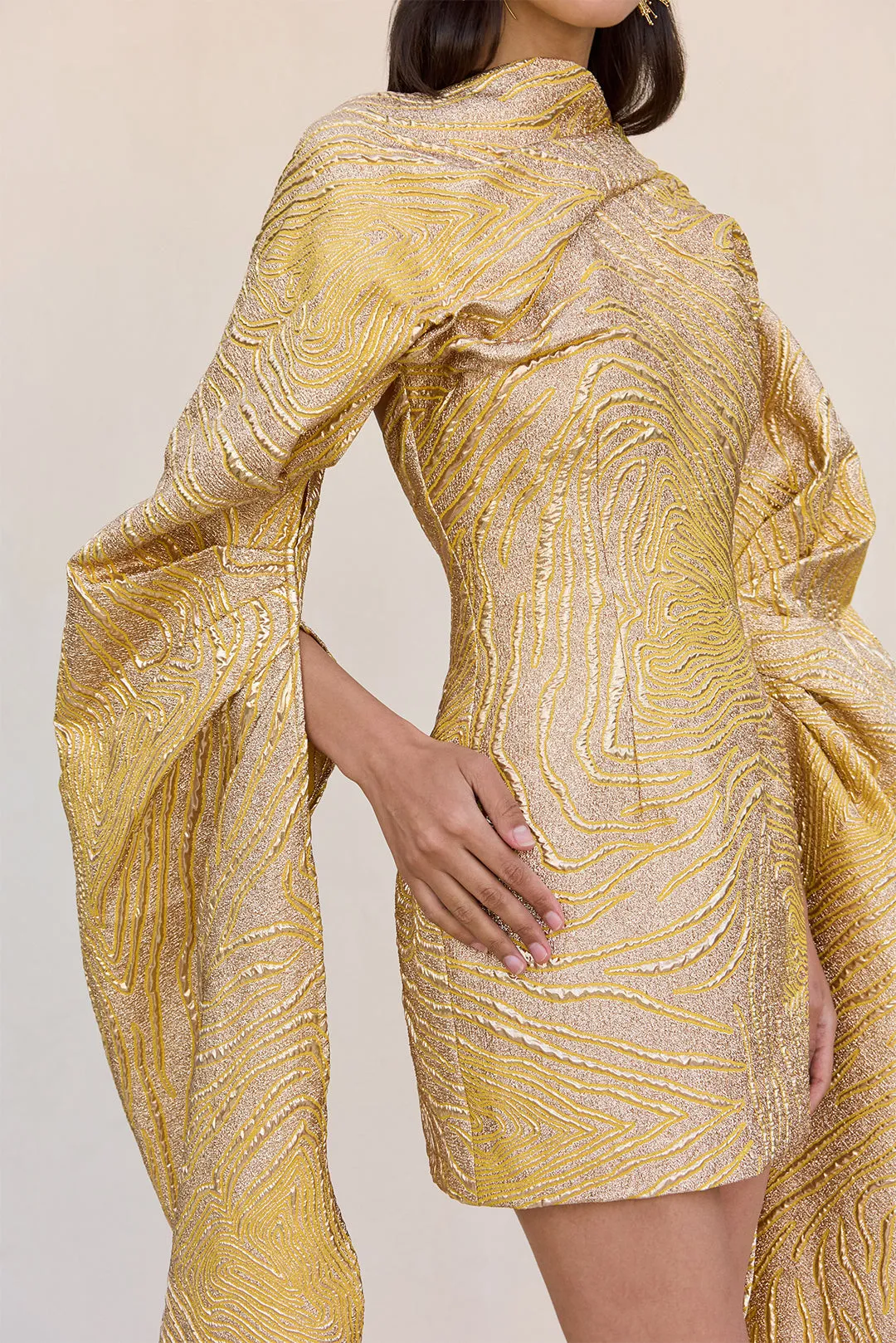 BRANDY DRESS - GOLD MULTI sold by Cult Gaia product image thumbnail 2